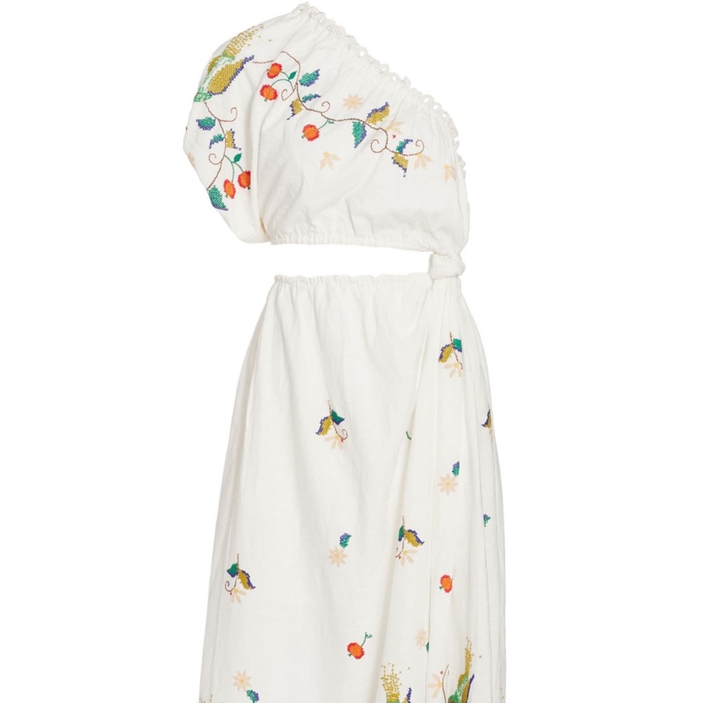 FARM Rio Pitanga One-Shoulder Cut-Out Maxi Dress